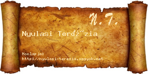 Nyulasi Terézia névjegykártya